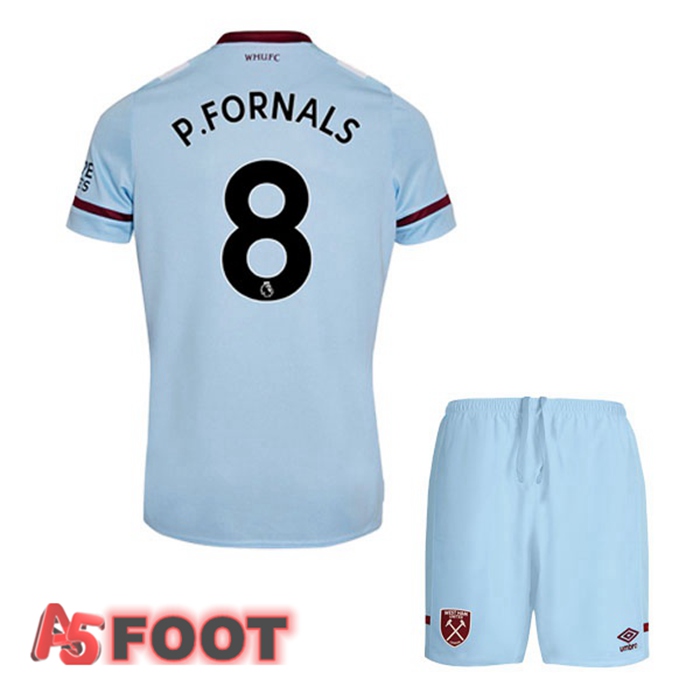 Maillot West Ham United (P.FORNALS 8) Enfant Exterieur Bleu 2021/22