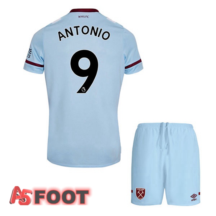 Maillot West Ham United (ANTONIO 9) Enfant Exterieur Bleu 2021/22