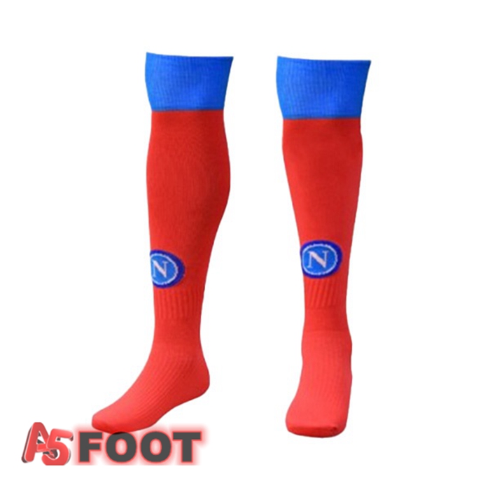 Chaussettes Foot SSC Naples Quatrieme Rouge 21/22